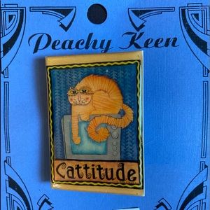 NWT Cattitude Brooch Pin Lapel Art